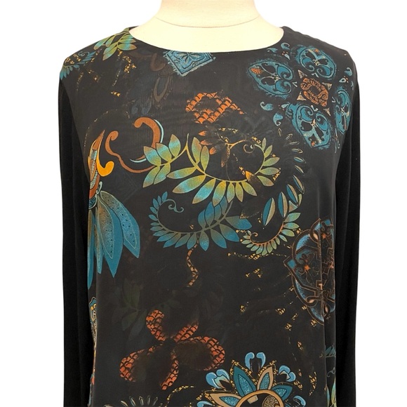 Chico's Tunic Chiffon Crossover Floral 4/XXL - Picture 3 of 15